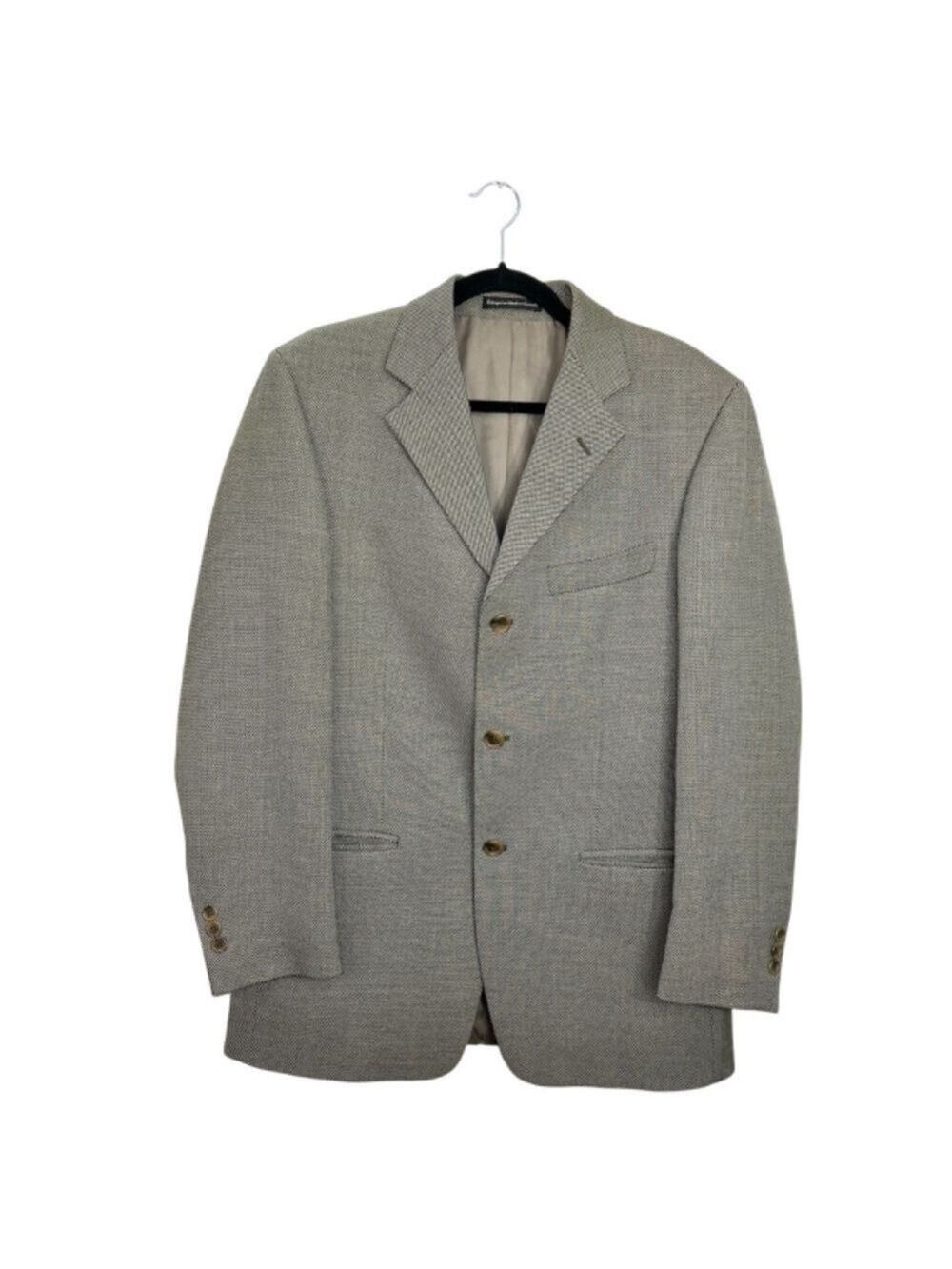 Vintage Oscar de la Renta wool silk single breasted blazer jacket 38R